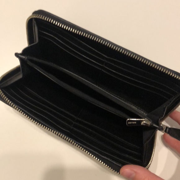 Coach Black Canvas Zipper Wallet - Picture 5 of 6